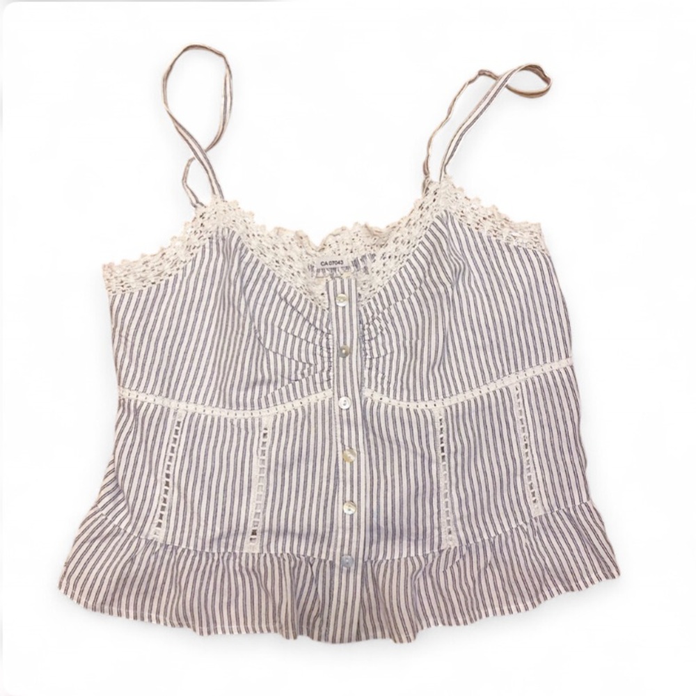 Elegant Striped Lace Camisole